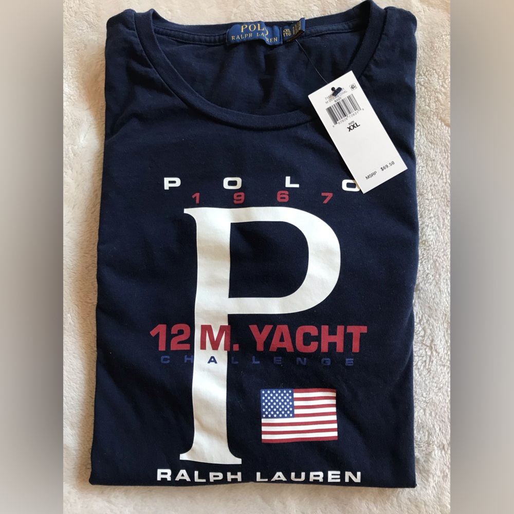 Polo Ralph Lauren 12 Meter Yacht Challenge White Graphic Tee